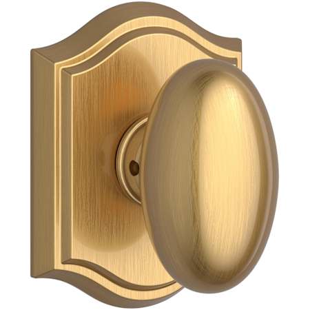 Baldwin Ellipse Passage Door Knob with Arch Rose Lifetime Satin Brass