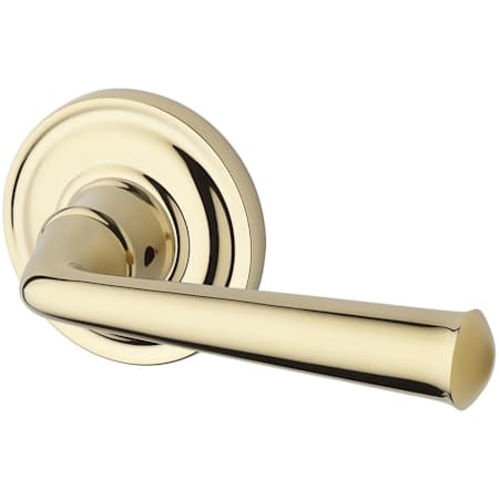 Baldwin Federal Passage Leverset with Traditional Round Rose Lifetime Polished Brass