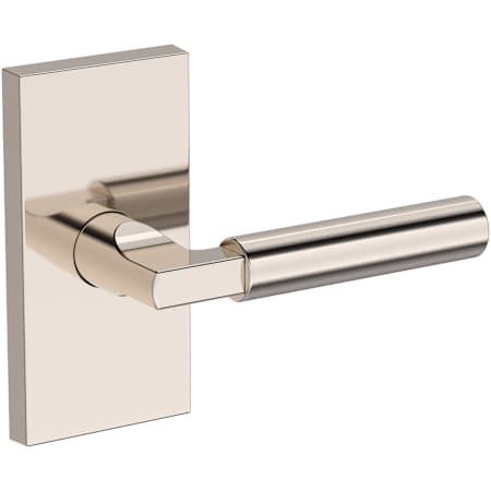 Baldwin Lake Forest Passage Door Lever Set with Contemporary 5" Rose from the Reserve Collection Lifetime Polished Nickel