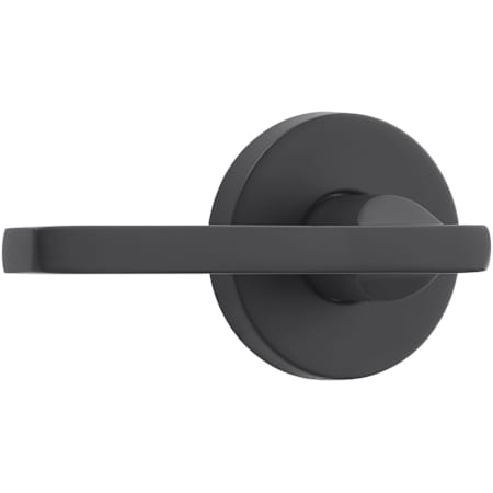 Baldwin Square Passage Leverset with Contemporary Round Rose Satin Black