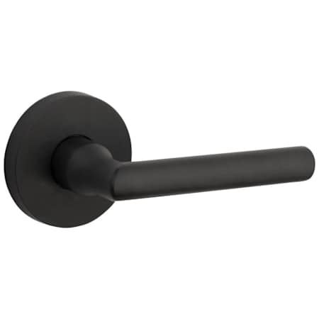 Baldwin Tube Passage Leverset with Contemporary Round Rose Satin Black