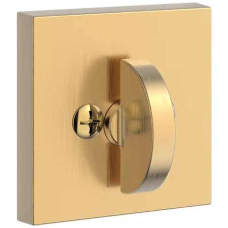 Baldwin Contemporary Square Interior One-Sided Deadbolt Lifetime Satin Brass