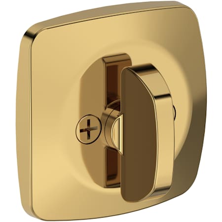 Baldwin Soft Square Solid Brass One Sided Patio Deadbolt from the Reserve Collection Lifetime Polished Brass