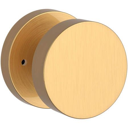 Baldwin Contemporary Privacy Door Knob with Round Rose Lifetime Satin Brass