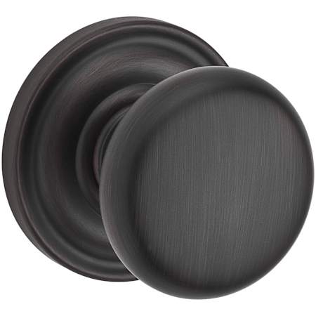 Baldwin Round Privacy Door Knob with Round Rose Venetian Bronze