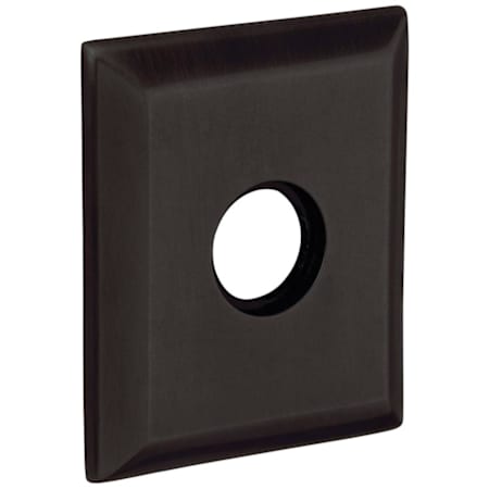Baldwin Pair of 3.225" Height Square Passage Rosettes Distressed Oil Rubbed Bronze
