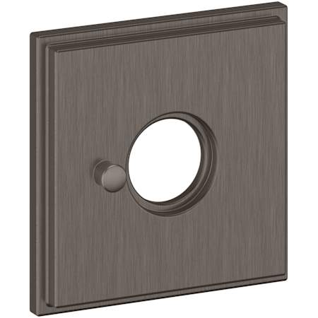 Baldwin Hollywood Hills Estate Square Rosette for Privacy Functions - Single Lifetime Graphite Nickel