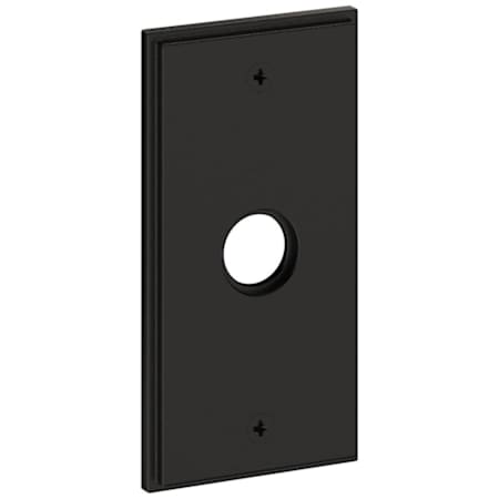 Baldwin R053 Rectangular Dummy Rosette Only from the Estate Collection - Pair Distressed Oil Rubbed Bronze