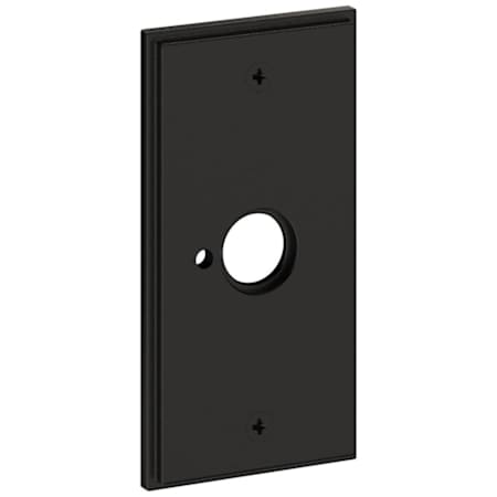 Baldwin R053 Rectangular Privacy Rosette Only from the Estate Collection - Pair Distressed Oil Rubbed Bronze