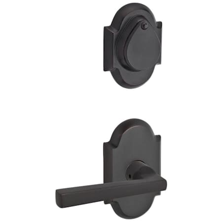 Baldwin Taper Single Cylinder Keyed Entry Door Lever Set and Deadbolt Combo from the Reserve Collection Dark Bronze