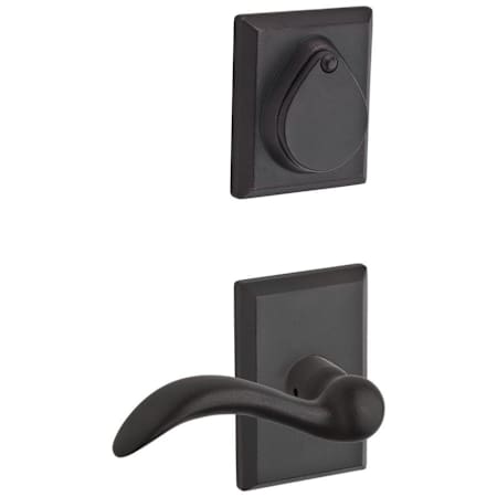 Baldwin Arch Right Handed Single Cylinder Keyed Entry Door Lever Set and Deadbolt Combo from the Reserve Collection Dark Bronze