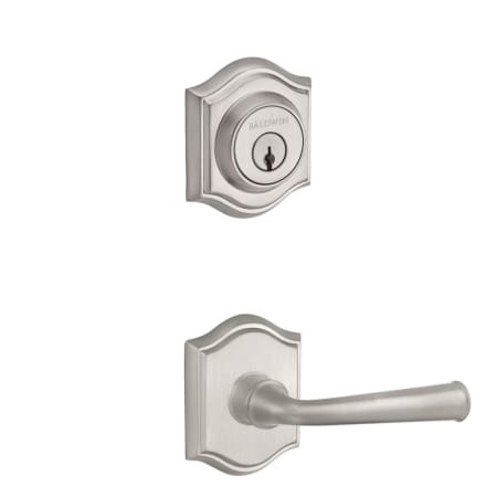 Baldwin Federal Single Cylinder Keyed Entry Door Lever Set and Deadbolt Combo from the Reserve Collection Satin Nickel