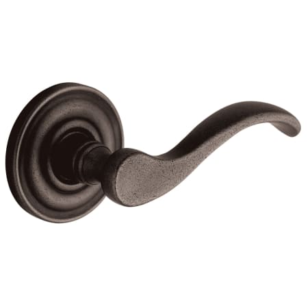 Baldwin Individual Wave Estate Lever without Rosettes Distressed Oil Rubbed Bronze