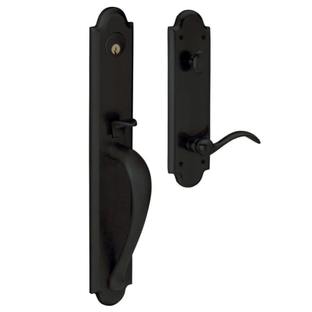 Baldwin Boulder Single Cylinder Right Handed Full Plate Entryset with Interior Lever Satin Black
