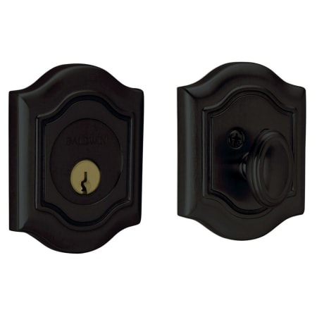 Baldwin Bethpage Solid Brass Single Cylinder Keyed Entry Deadbolt from the Estate Collection Satin Black