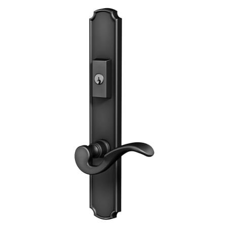 Baldwin Bismark Door Configuration 5 Passage Multi Point Trim Lever Set with American Cylinder Above or Below Handle Satin Black