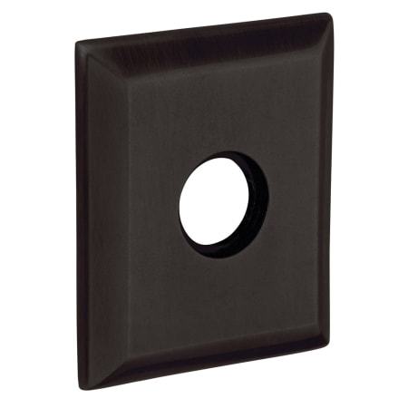 Baldwin Pair of 3.225" Height Square Privacy Rosettes Distressed Oil Rubbed Bronze