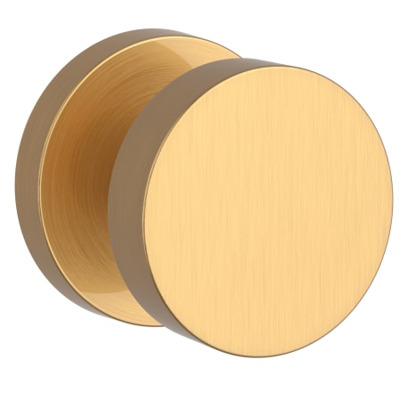 Baldwin Contemporary Passage Door Knob with Round Rose Lifetime Satin Brass