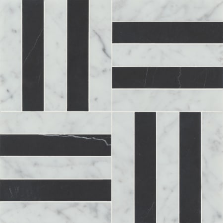 Mosaic 1 White Carrara / Nero Marquina