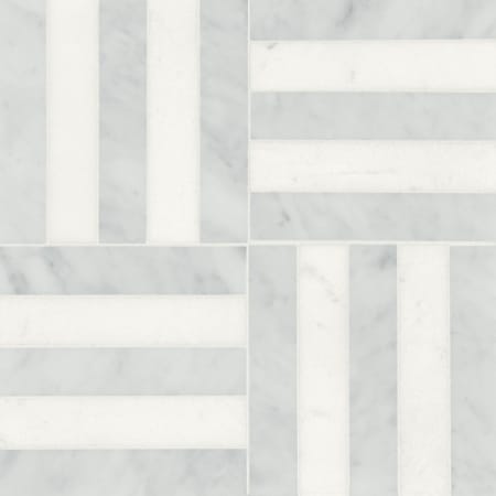 Bedrosians Matisse - 13" x 13" Square Floor and Wall Tile - Honed Visual - Sold by Carton (5.1 SF/Carton) Mosaic 1White Carrara / Thassos