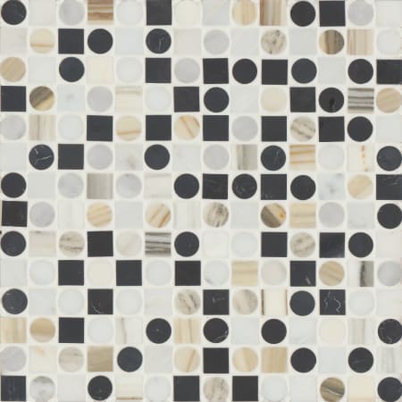 Bedrosians Modni - 12" x 12" Rectangle Floor and Wall Tile - Honed Visual - Sold by Carton (10.1 SF/Carton) Jett Eastern White / Nero Marquina / Calacatta Zebrino