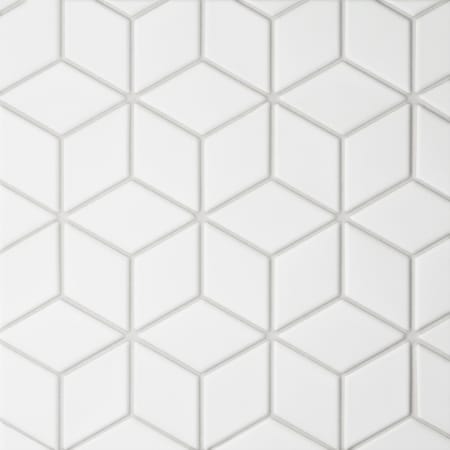 Bedrosians Le Cafe - 2" x 3" Diamond Floor and Wall Tile - Matte Visual - Sold by Carton (8.89 SF/Carton) White