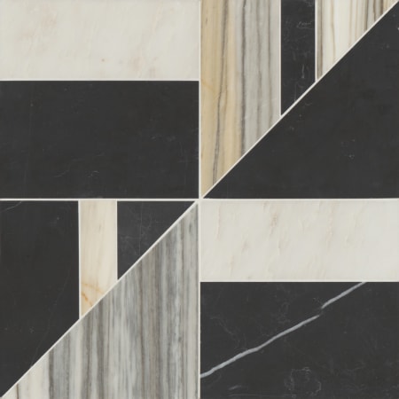 Bedrosians Sample Only of 1000011616 Eastern White / Nero Marquina / Calacatta Zebrino