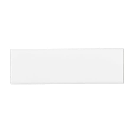 Bedrosians Traditions 10" x 3" Glossy Ceramic Grout or Thin-Set Tile Bullnose - Sold by Piece (0.83 LF/Piece) Ice White