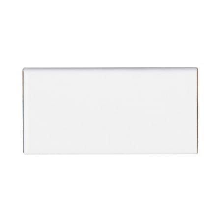 Bedrosians Traditions 6" x 3" Glossy Ceramic Grout or Thin-Set Tile Bullnose - Sold by Piece (0.5 LF/Piece) Ice White
