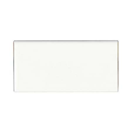 Bedrosians Traditions 6" x 3" Matte Ceramic Grout or Thin-Set Tile Bullnose - Sold by Piece (0.5 LF/Piece) Ice White