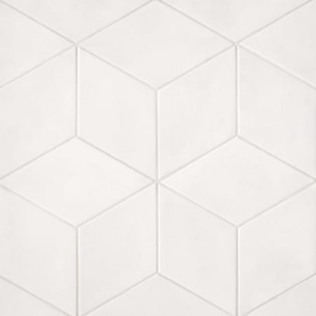 Bedrosians Allora - 8" x 13" Rhomboid Floor and Wall Tile - Matte Visual - Sold by Carton (9.46 SF/Carton) Solid White