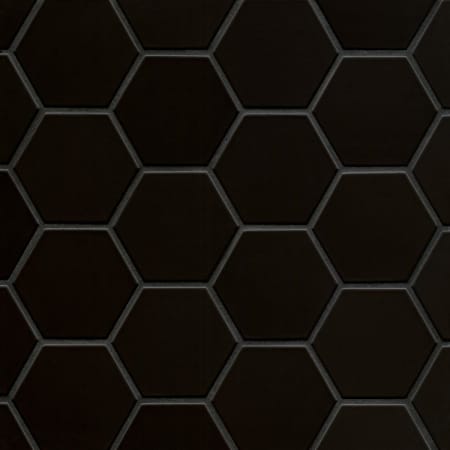 Bedrosians Hedron - 4" x 5" Hexagon Wall Tile - Matte Visual - Sold by Carton (5.38 SF/Carton) Black