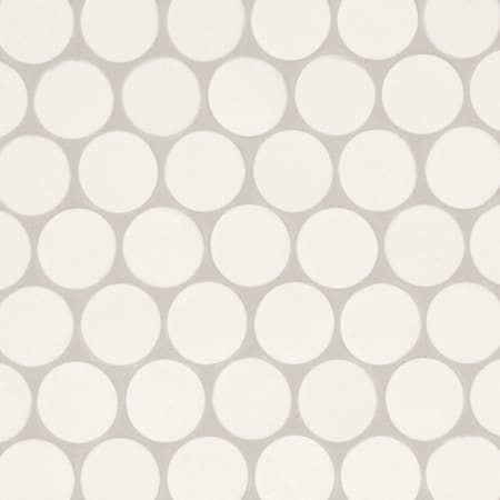 Bedrosians Makoto - 2" Round Mosaic Floor and Wall Tile - Matte Visual - Sold by Carton (3.42 SF/Carton) Shoji White