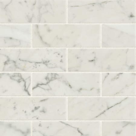 Bedrosians Classic 2.0 - 2" x 6" Rectangle Floor and Wall Tile - Polished Visual - Sold by Carton (4.9 SF/Carton) Bianco Carrara