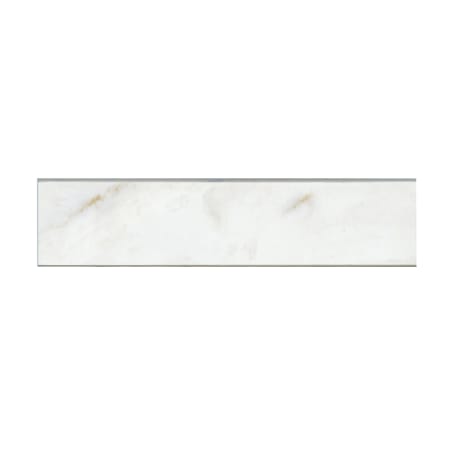 Bedrosians Classic 2.0 12" x 3" Glossy Porcelain Grout or Thin-Set Tile Bullnose - Sold by Piece (1 LF/Piece) Calacatta