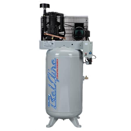 BelAire Compressors 5 HP 80 Gal 175 Max PSI Elite Series Two-Stage Stationary Electric (208, 230 Volt 1 Phase) Reciprocating Air Compressor with Vertical Tank N/A