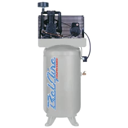 BelAire Compressors 5 HP 80 Gal 175 Max PSI Two-Stage Stationary Electric (208, 230 Volt 1 Phase) Reciprocating Air Compressor with Vertical Tank N/A