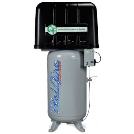 BelAire Compressors 5 HP 80 Gal 175 Max PSI Two-Stage Stationary Electric (208, 230 Volt 1 Phase) Quiet Performance Reciprocating Air Compressor with Vertical Tank N/A