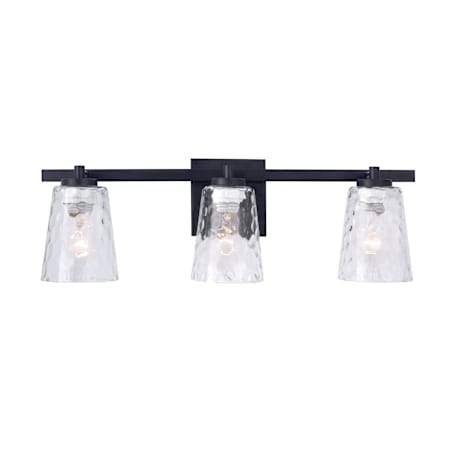 Bellevue Radiance 3 Light 23" Wide Vanity Light Black