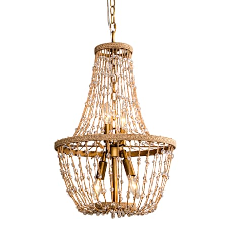 Bellevue 4 Light 17" Wide Crystal Empire Chandelier Gold