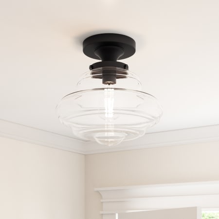 Bellevue Janeva 12" Wide Semi-Flush Ceiling Fixture Dark Bronze