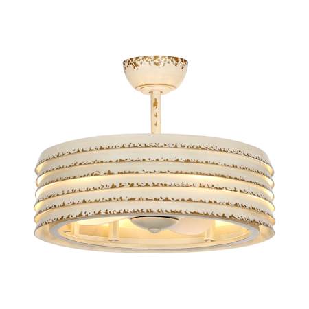 Bellevue 24" Wide LED Semi-Flush Drum Fandelier White