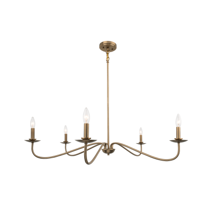 Bellevue Leven 5 Light 41" Wide Taper Candle Style Chandelier Gold