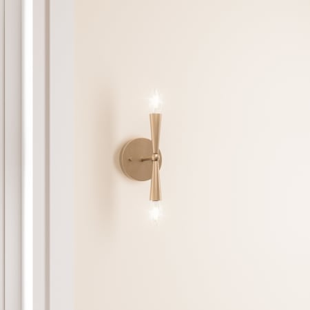 Bellevue Karlen 2 Light 10" Tall Wall Sconce Gold