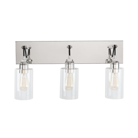 Bellevue 3 Light 24" Wide Bathroom Vanity Light Polished Nickel