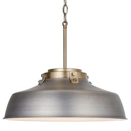 Bellevue Single Light 18" Wide Pendant Antique Nickel