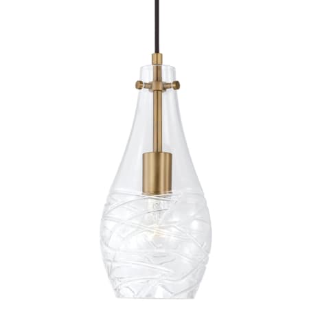 Bellevue 6" Wide Mini Pendant Aged Brass