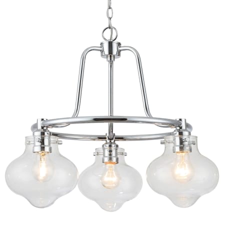 Bellevue 3 Light 21" Wide Chandelier Chrome