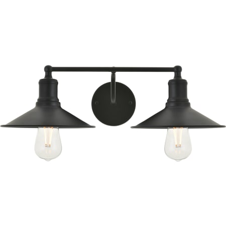 Bellevue Glynis 2 Light 21" Wide Bathroom Vanity Light Black