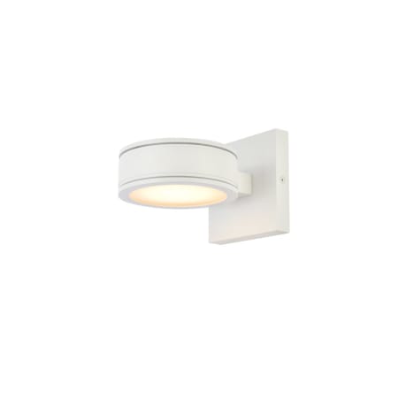 Bellevue Merissa 5" Tall LED Outdoor Wall Sconce - with Disk Shade White